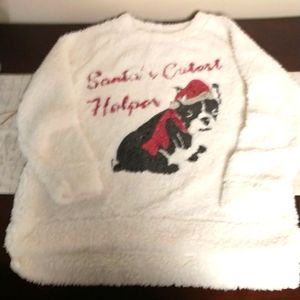 NWOT Boston Terrier Christmas Sequined Fleece